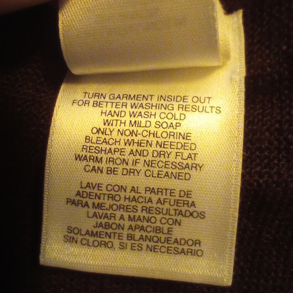 Jones New York Brown Semi-Sheer Linen Blend Open Front Duster Cardigan sz S - Picture 10 of 10